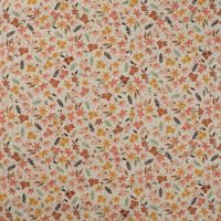 Cotton Voile Digital - Flowers, Coral