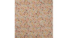Cotton Voile Digital - Flowers, Coral