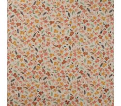 Cotton Voile Digital - Flowers, Coral