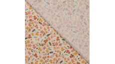 Cotton Voile Digital - Flowers, Coral