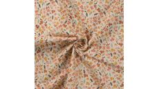 Cotton Voile Digital - Flowers, Coral