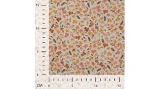 Cotton Voile Digital - Flowers, Coral
