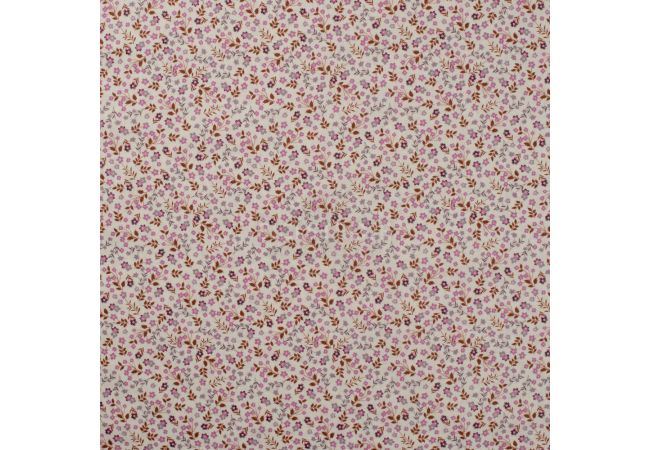 Cotton Voile Digital - Flowers, Fuchsia
