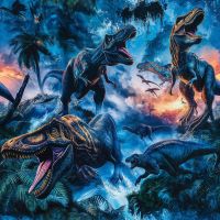 Jogging Digital Print - Dinos, Royal