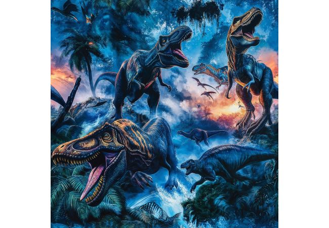 Jogging Digital Print - Dinos, Royal