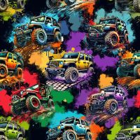 Jogging Digital Print - Monster Trucks