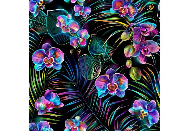Jogging Digital Print - Orchids