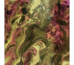Soft Shell "Rainy" Print - Swirl, Army