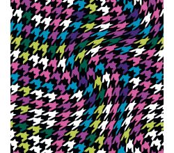 Soft Shell "Rainy" Print - Houndstooth, Fuchsia