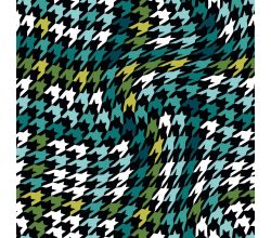Soft Shell "Rainy" Print - Houndstooth, Bottle