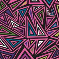 Soft Shell "Rainy" Print - Triangles, Fuchsia