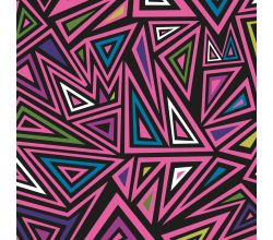 Soft Shell "Rainy" Print - Triangles, Fuchsia