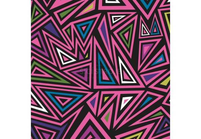 Soft Shell "Rainy" Print - Triangles, Fuchsia