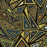 Soft Shell "Rainy" Print - Triangles, Khaki
