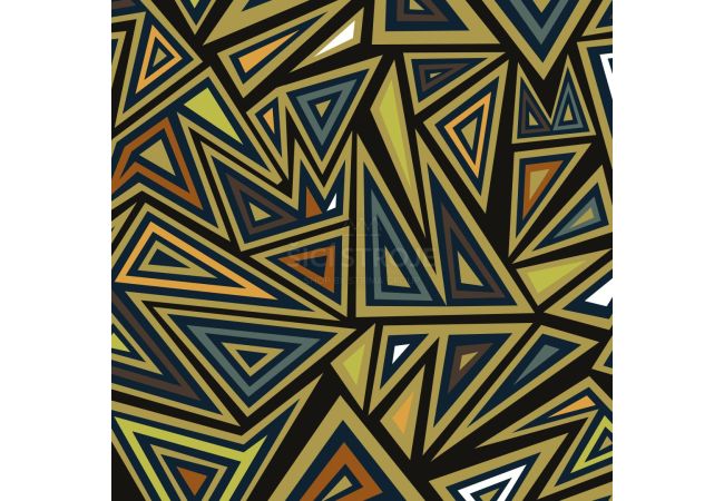 Soft Shell "Rainy" Print - Triangles, Khaki