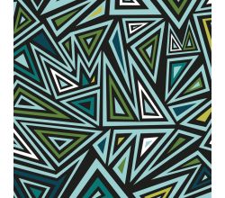 Soft Shell "Rainy" Print - Triangles, Aqua