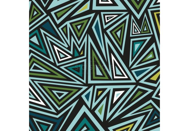 Soft Shell "Rainy" Print - Triangles, Aqua