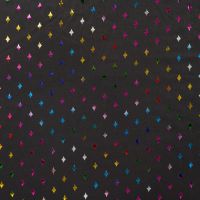 Soft Shell Foil Print - Diamonds, Black Multi Foil