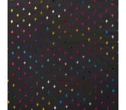 Soft Shell Foil Print - Diamonds, Black Multi Foil