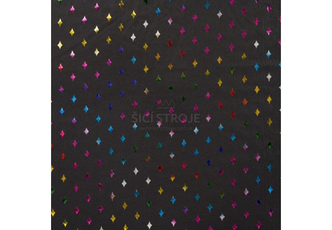 Soft Shell Foil Print - Diamonds, Black Multi Foil