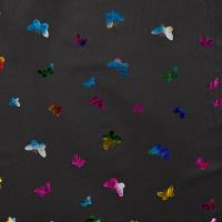Soft Shell Foil Print - Butterflies, Black Multi Foil
