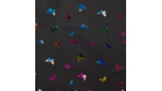 Soft Shell Foil Print - Butterflies, Black Multi Foil