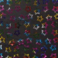 Soft Shell Foil Print - Stars, Black