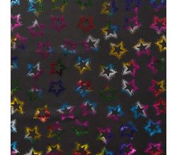 Soft Shell Foil Print - Stars, Black