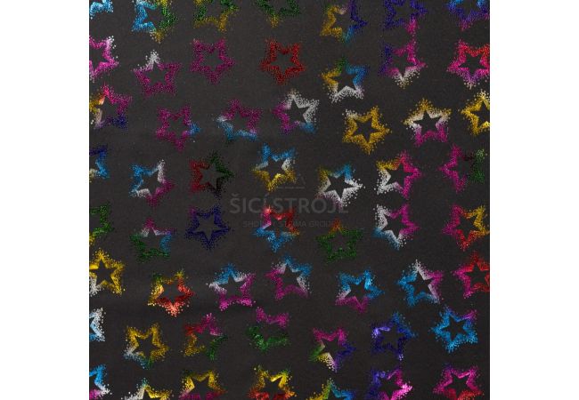 Soft Shell Foil Print - Stars, Black