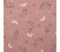 Soft Shell Print - Unicorn, Old Pink