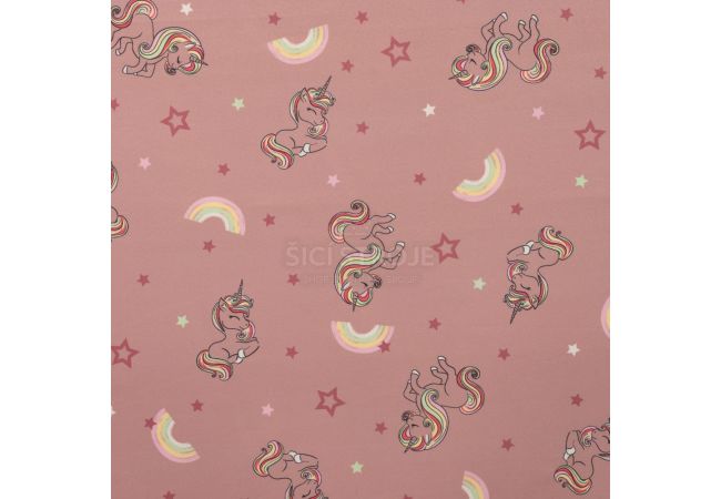 Soft Shell Print - Unicorn, Old Pink