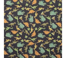 Soft Shell Print - Dinos, Denim