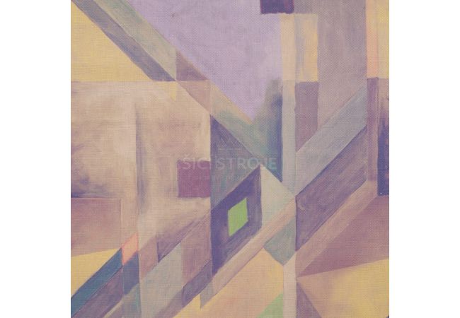 Half Panama Digital - Diagonal Graphic, Lilac