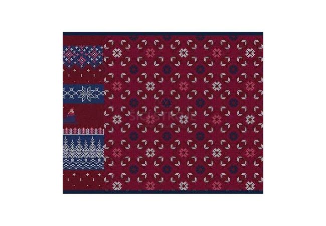 French Terry Brushed Digital Panel - Santa's Sleigh Panel 68 X 145 cm