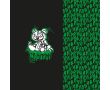 French Terry Digital Panel - Melting Bear Panel, Green Black