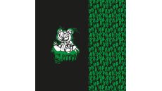 French Terry Digital Panel - Melting Bear Panel, Green Black