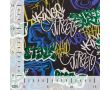 French Terry Foil - Grafitti, Black/Multicolor