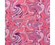 French Terry Foil - Waves, Old Pink