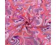 French Terry Foil - Waves, Old Pink