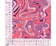 French Terry Foil - Waves, Old Pink