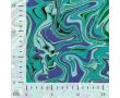 French Terry Foil - Waves, Emerald