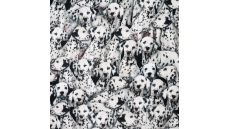 Half Panama Digital Print - Dalmatian, Black