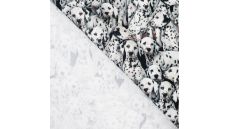 Half Panama Digital Print - Dalmatian, Black