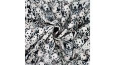 Half Panama Digital Print - Dalmatian, Black