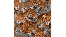 Half Panama Digital Print - Leopard, Black Orange