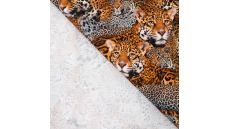 Half Panama Digital Print - Leopard, Black Orange