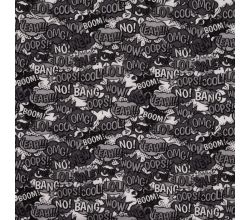 Melange Fleeceprint - Boom Oops, Off White Grey