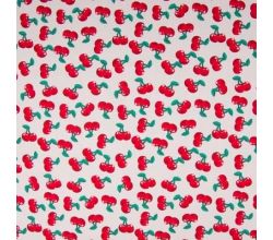 Cotton Poplin Print - White Red Green