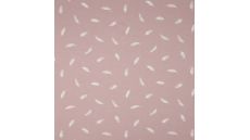 Cotton Poplin Print - Feather, Dusty Rose