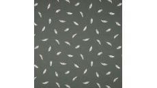 Cotton Poplin Print - Feather, Grey